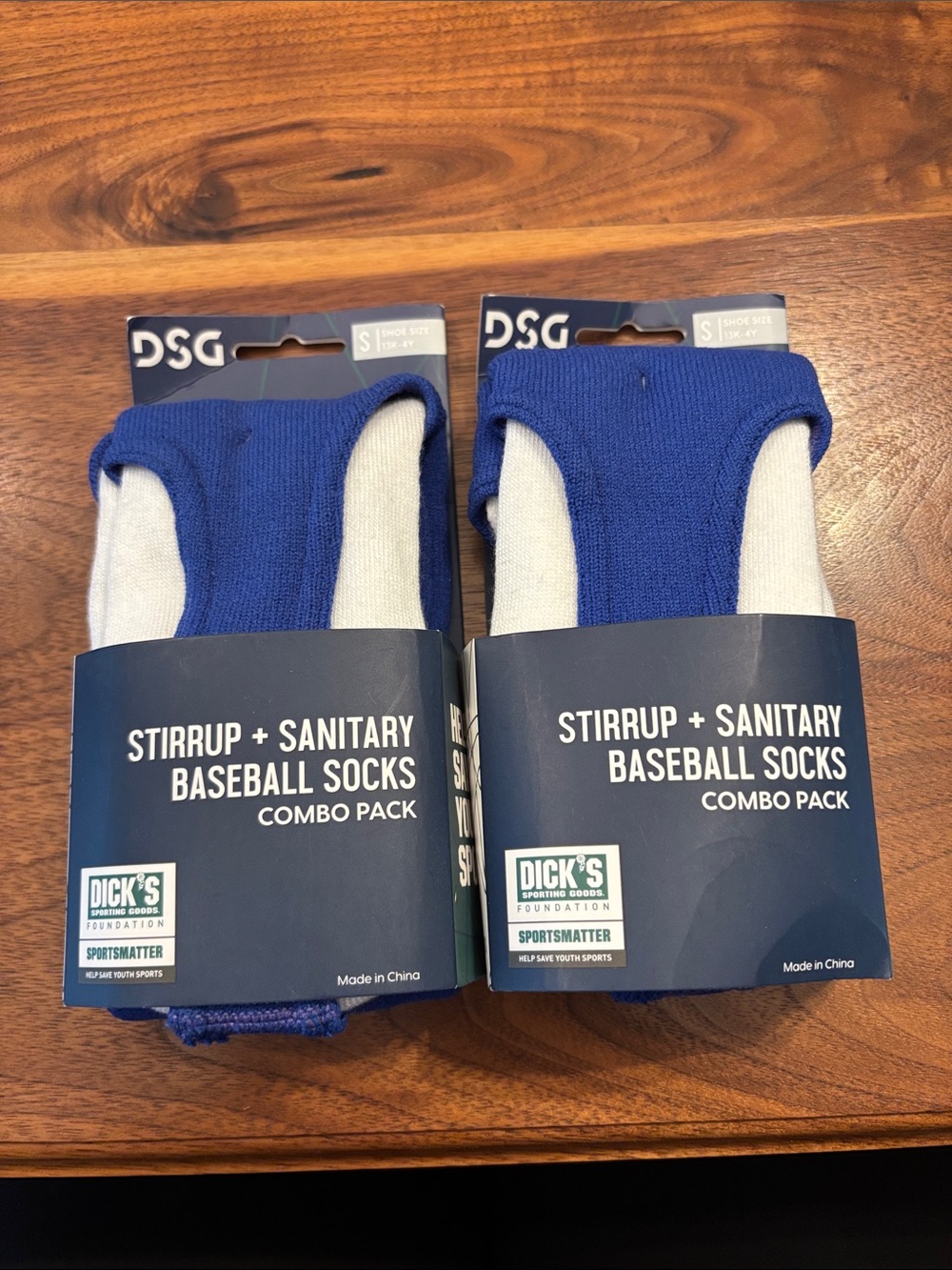 Dick’s Sporting Good Set of 2 Stirrup + Baseball Socks Combo Packs Size Small